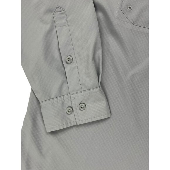 Columbia Men's PFG Button Front Ventilated Gray Long Sleeve Shirt Size XXL - Picture 3 of 16